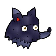 comic cartoon unhappy dog