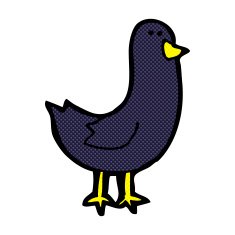comic cartoon bird N30