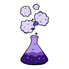 comic cartoon science chemicals