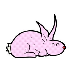 comic cartoon rabbit N12