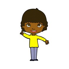 comic cartoon woman with idea N38