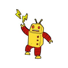comic cartoon robot N21