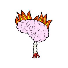 comic cartoon brain N2