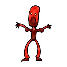 comic cartoon funny robot N11
