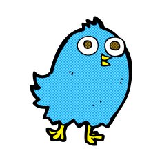 comic cartoon happy bird N4