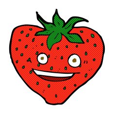 comic cartoon strawberry N8