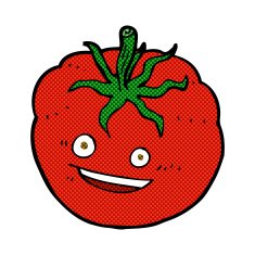 comic cartoon happy tomato N2