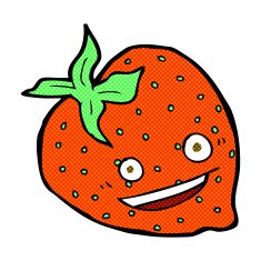 comic cartoon strawberry N9