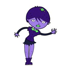 comic cartoon vampire girl N31