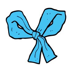 comic cartoon pink bow N2
