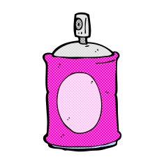 comic cartoon spray can N12