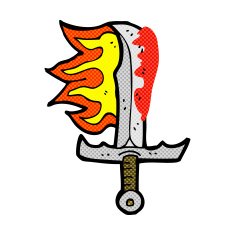 comic cartoon bloody sword N3