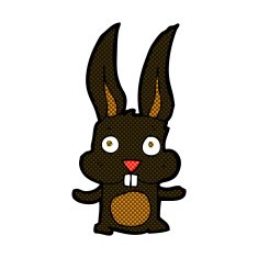 comic cartoon rabbit N13
