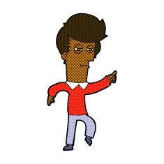comic cartoon man accusing N3
