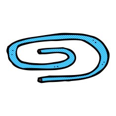 comic cartoon paperclip N3