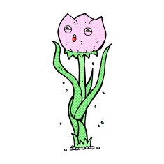 comic cartoon flower N38