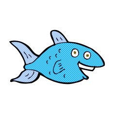comic cartoon fish N17