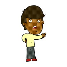 comic cartoon shocked man pointing N2