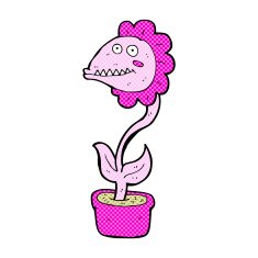 comic cartoon monster plant N2
