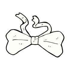 comic cartoon bow tie N13