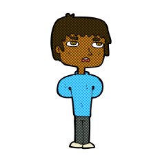 comic cartoon unhappy man N3