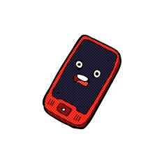 comic cartoon mobile phone