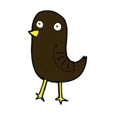 funny comic cartoon bird N21