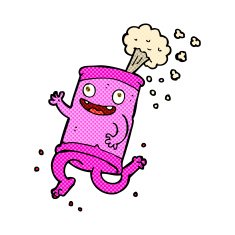 comic cartoon crazy soda can N2