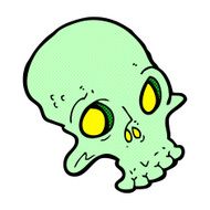 comic cartoon spooky skull N21