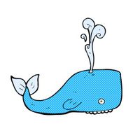 comic cartoon whale N6
