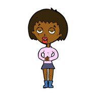 comic cartoon bored woman waiting N2
