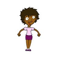 comic cartoon excited woman N20