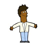 comic cartoon happy man N50