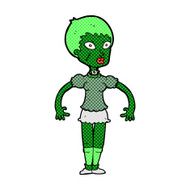 comic cartoon zombie monster woman N2