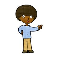 comic cartoon pointing boy N5