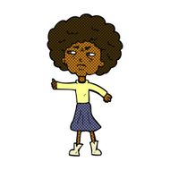 comic cartoon annoyed old woman N3