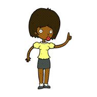comic cartoon woman with idea N40