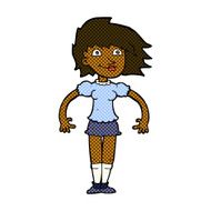 comic cartoon happy woman N33