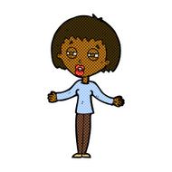 comic cartoon suspicious woman N3