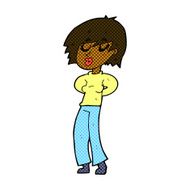 comic cartoon woman whistling N2