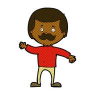 comic cartoon dad waving N2