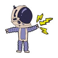 comic cartoon astronaut N16