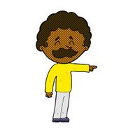 comic cartoon man with mustache pointing N4