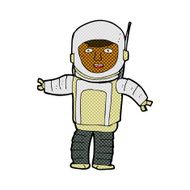 comic cartoon astronaut N17
