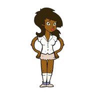 comic cartoon pretty woman N33