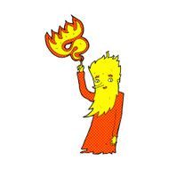 comic cartoon fire spirit