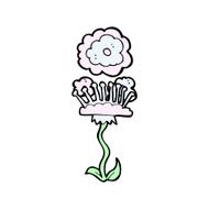 comic cartoon flower N40