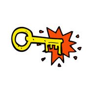 comic cartoon old key N2