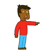 comic cartoon pointing man N10