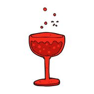 comic cartoon sparkling cocktail